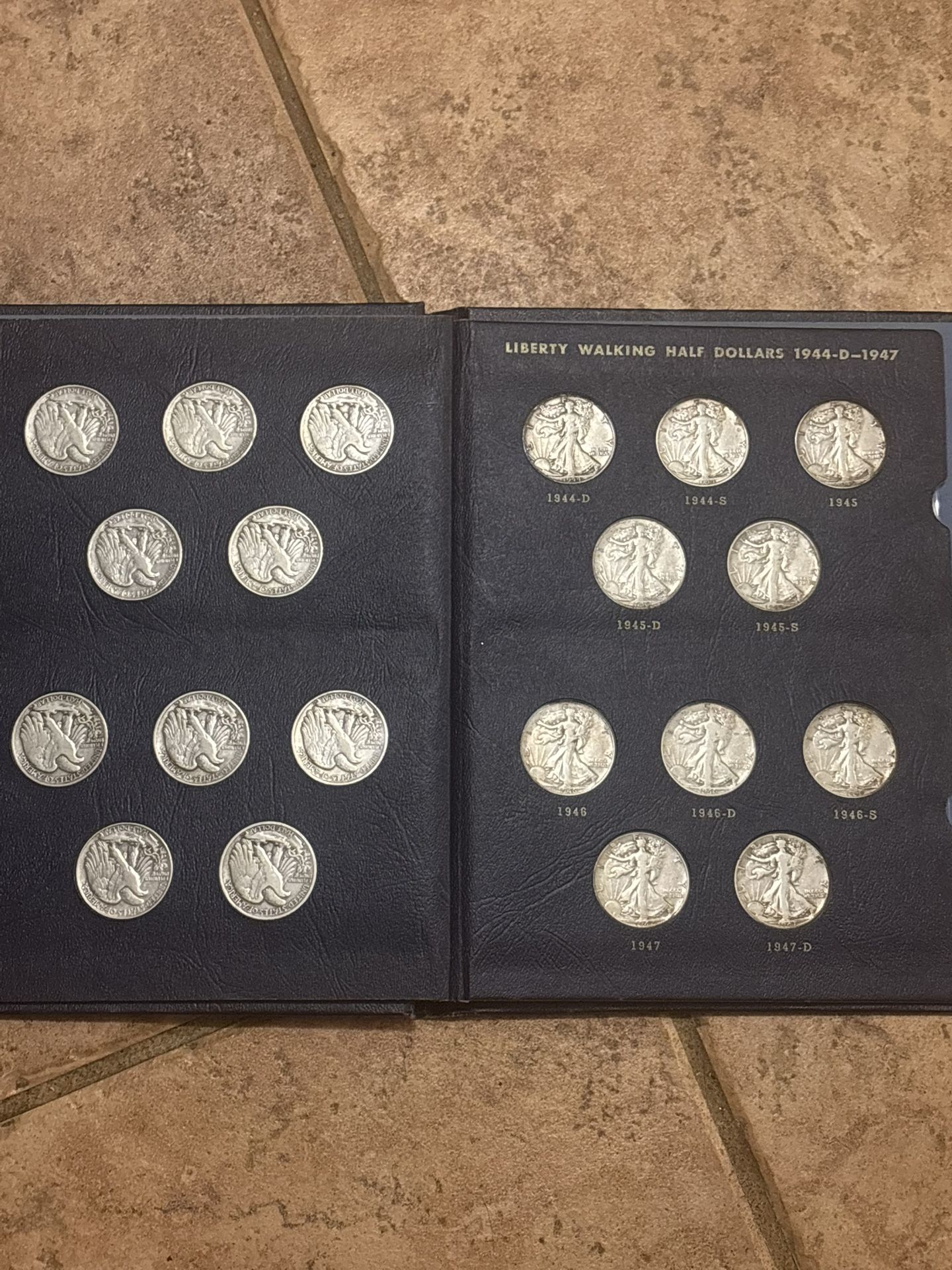 Book of liberty walking half dollars complete