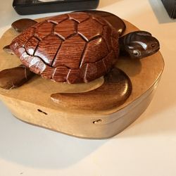 Wooden Puzzle Sea Turtle Jewelry Box