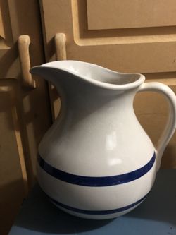 Roseville stoneware water pitcher