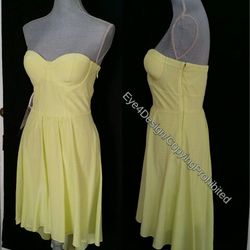 Bebe Silk Dress XS Yellow