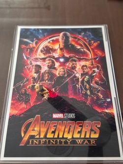 1.5 oz Silver Avengers Infinity War Foil Movie Poster