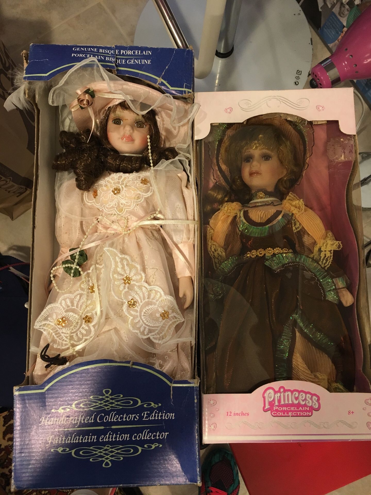 Two glass dolls collectibles