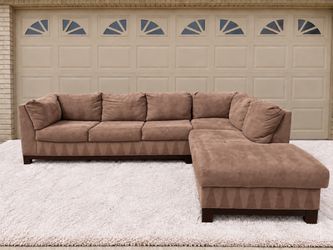 DELIVERY AVAILABLE 2 - Piece Light brown sectional couch