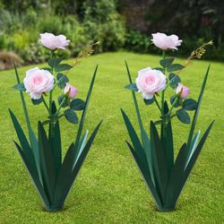 Metal Art Flower 2 PCS Rose