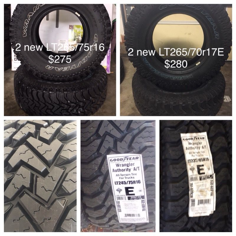 New Goodyear Wrangler Authority Mud Tires for Sale in Liberty, SC - OfferUp