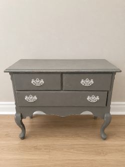 Grey three drawer chest