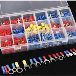 520 PCS Insulated Electrical Wire Splice Terminal Spade/ Crimp/ Ring Connector Kit used for Fog Lights, Radio, Amplifier, Led Lights