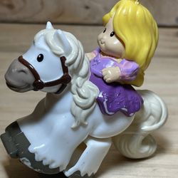 Klip Klop Rupunzel Princess On White Horse Little People