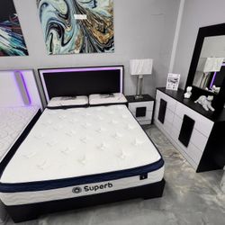 Brand New Bedroom Set with Mattress / Juego de Cuarto con Colchón Nuevo a Estrenar … Fast Delivery 🚚 