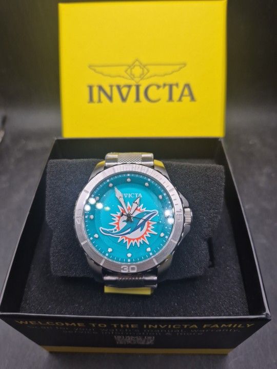 NFL Licensed Miami Dolphins Invicta Watch.