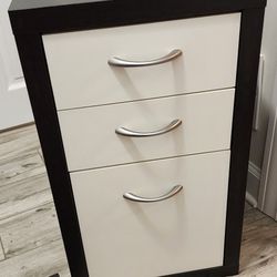 Makeup organizer, file cabinet, 3 drawer storage, small modern chest