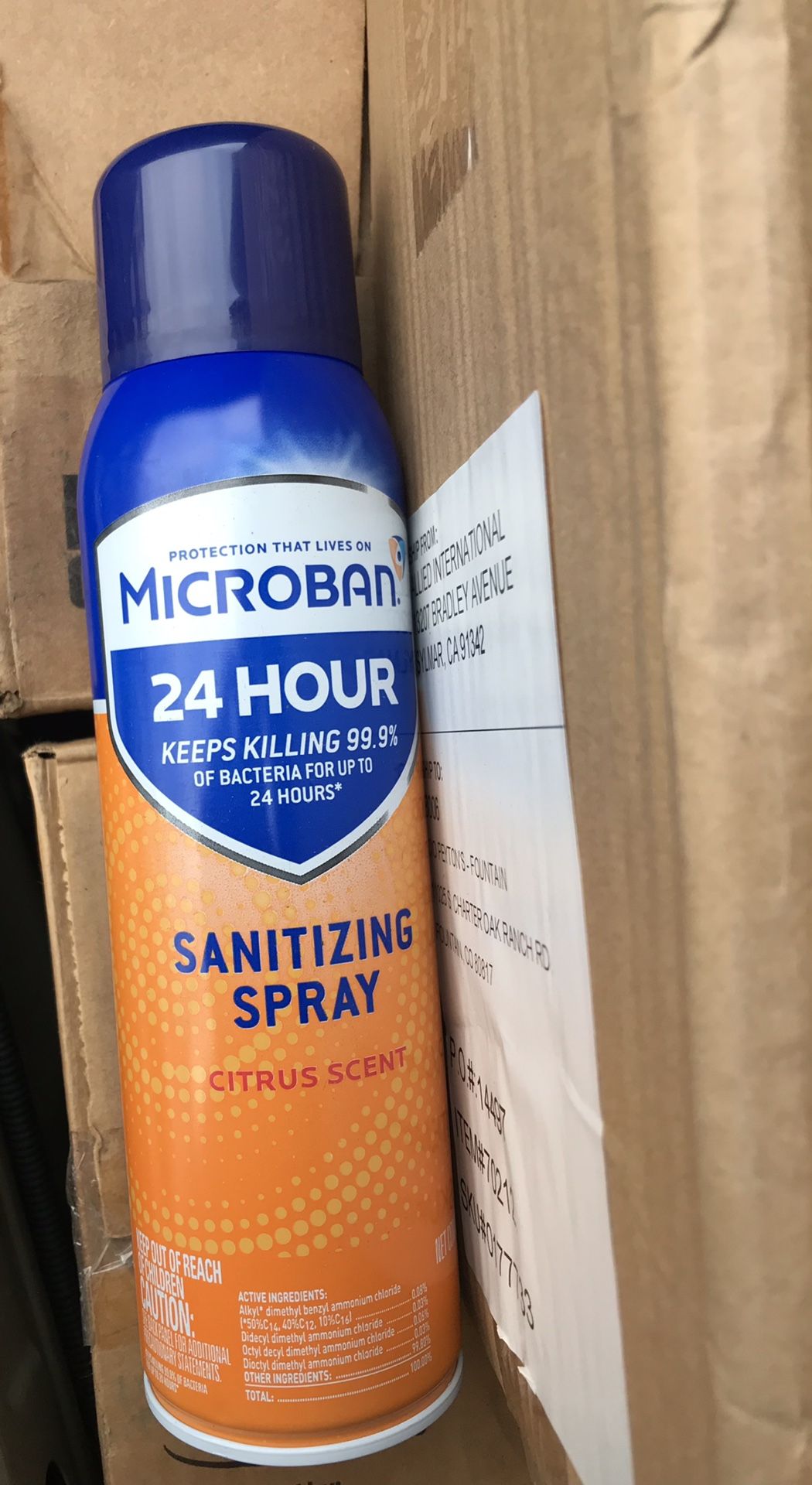 Microban 24hr Sanitizing Spray(6 Pack)