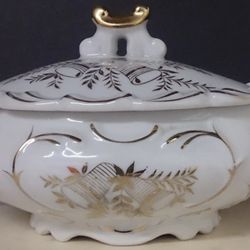 Vintage Norcrest Fine China 50TH GOLDEN Wedding Anniversary B-163 Covered Dish