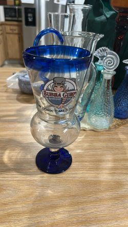 Bubba Gump Shrimp Co. Honolulu Hurricane Glass with Cobalt Accents