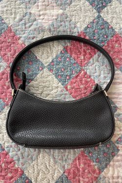 liz claiborne Y2K shoulder bag purse vintage black pebbled Faux leather mini hob