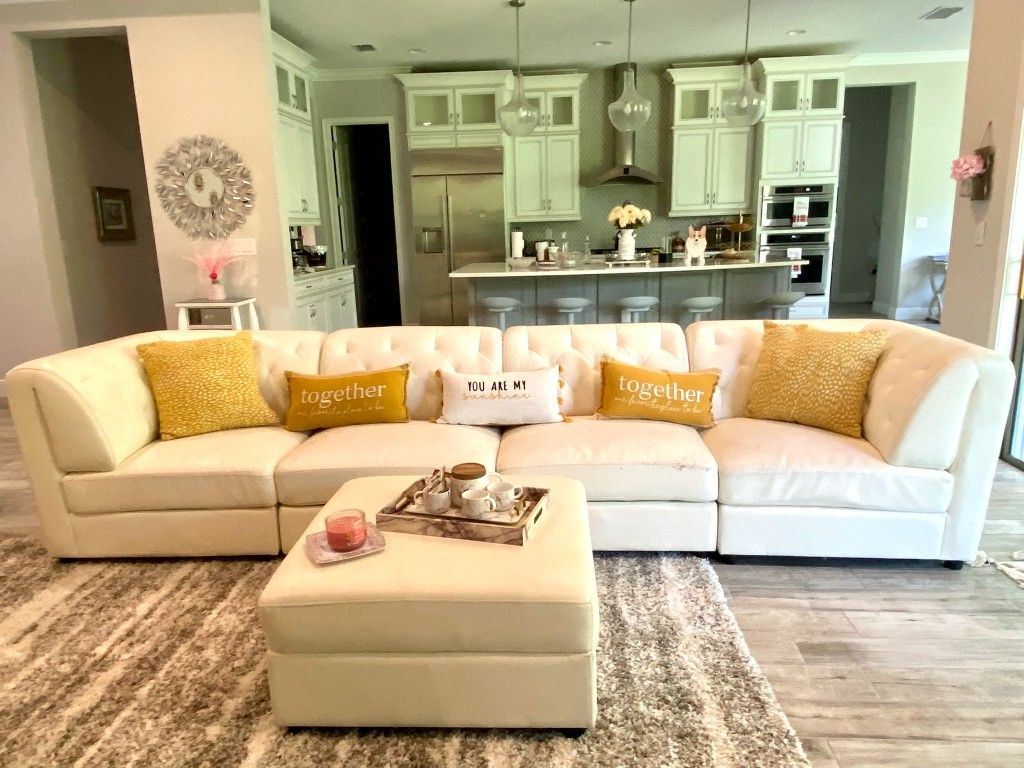 FAUX Leather 5 Piece Sectional