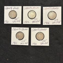 5. VERY OLD LIBERTY HEAD V NICKELS