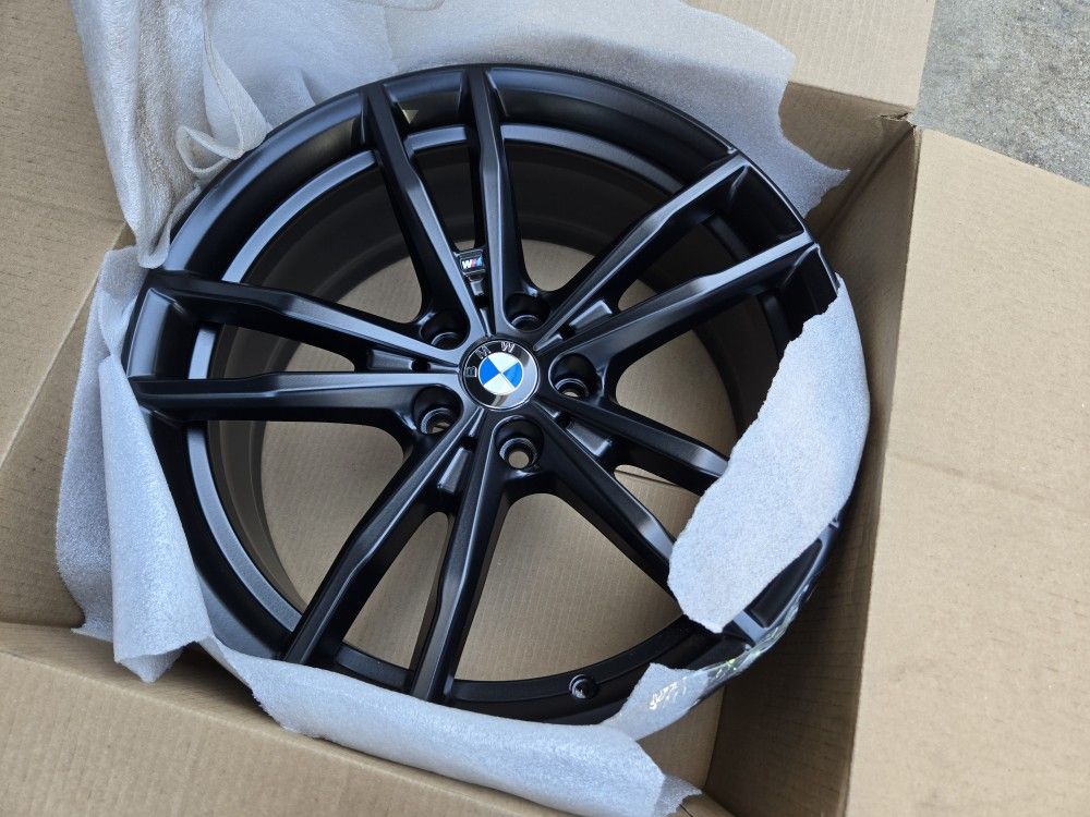 Set Of 4 Original 19" BMW M Satin Black Wheels Rims 3 4 Series