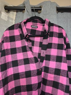 Camisa Balenciaga flannel pink
