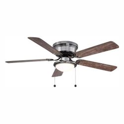 Hampton Bay Hugger 52 in LED Ceiling Fan Gunmetal - New
