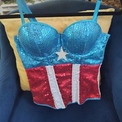 Women's Size Small Captain America Corset