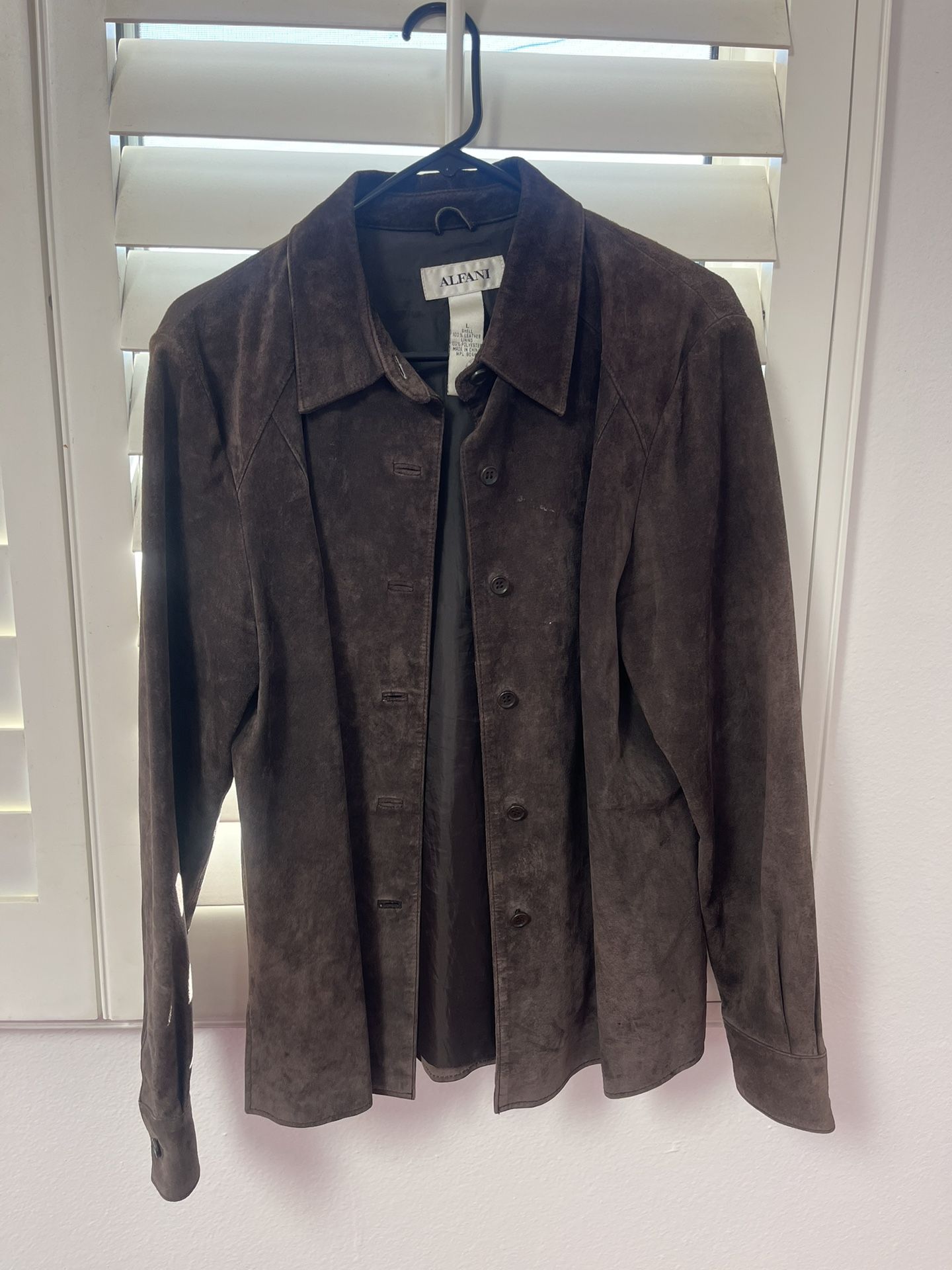 Brown Alfani Suede Jacket--size L
