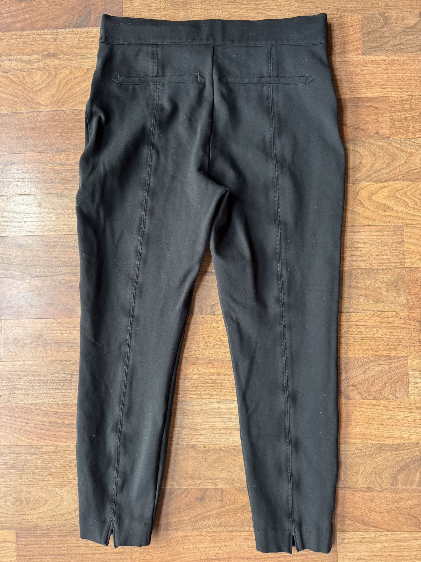 Spanx The Perfect Pant Womens Large Black Ankle Slit Back Seam Skinny 20251R