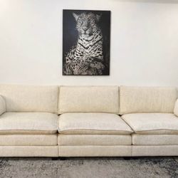 Beige Modern 3-Seater Modular Sofa