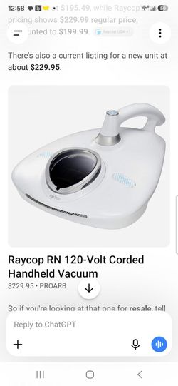 Raycop RN Corded Handheld Vacuum