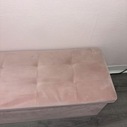 Pink Storage Ottoman