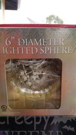 6" diameter lighted sphere -7 boxed lights