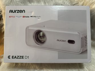 Aurzen EAZZE D1 Smart Projector with WiFi and Bluetooth, Officially-Licensed APP, Auto Focus/Keystone, DoIby Audio 16W Speakers, Native 1080P, HDR10, 