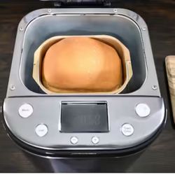 2 lb. Black-Stainless Steel, Bread Maker in SS Black,