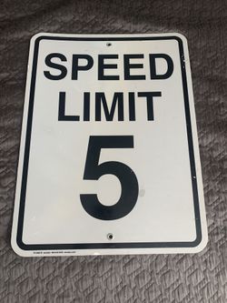 Speed limit sign