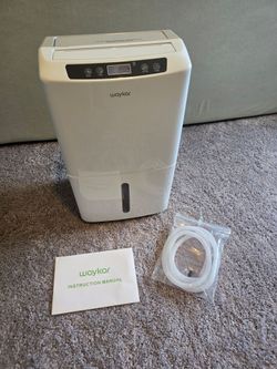 Waykar Smart Home Dehumidifier with Continuous Drain Hose & Manual