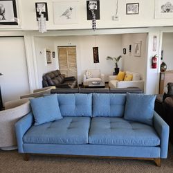 Fabric Sofa With Removable Cushions 