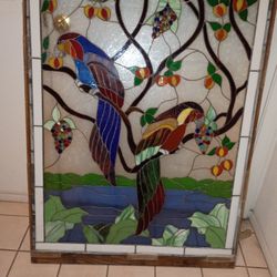 Beautiful Large Stained Glass Hanging