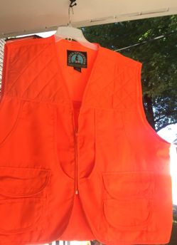 Bright orange hunting vest