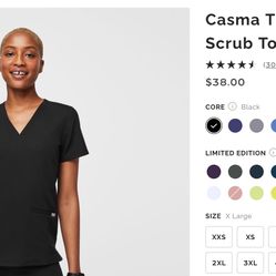  Casma Three-Pocket Scrub Top