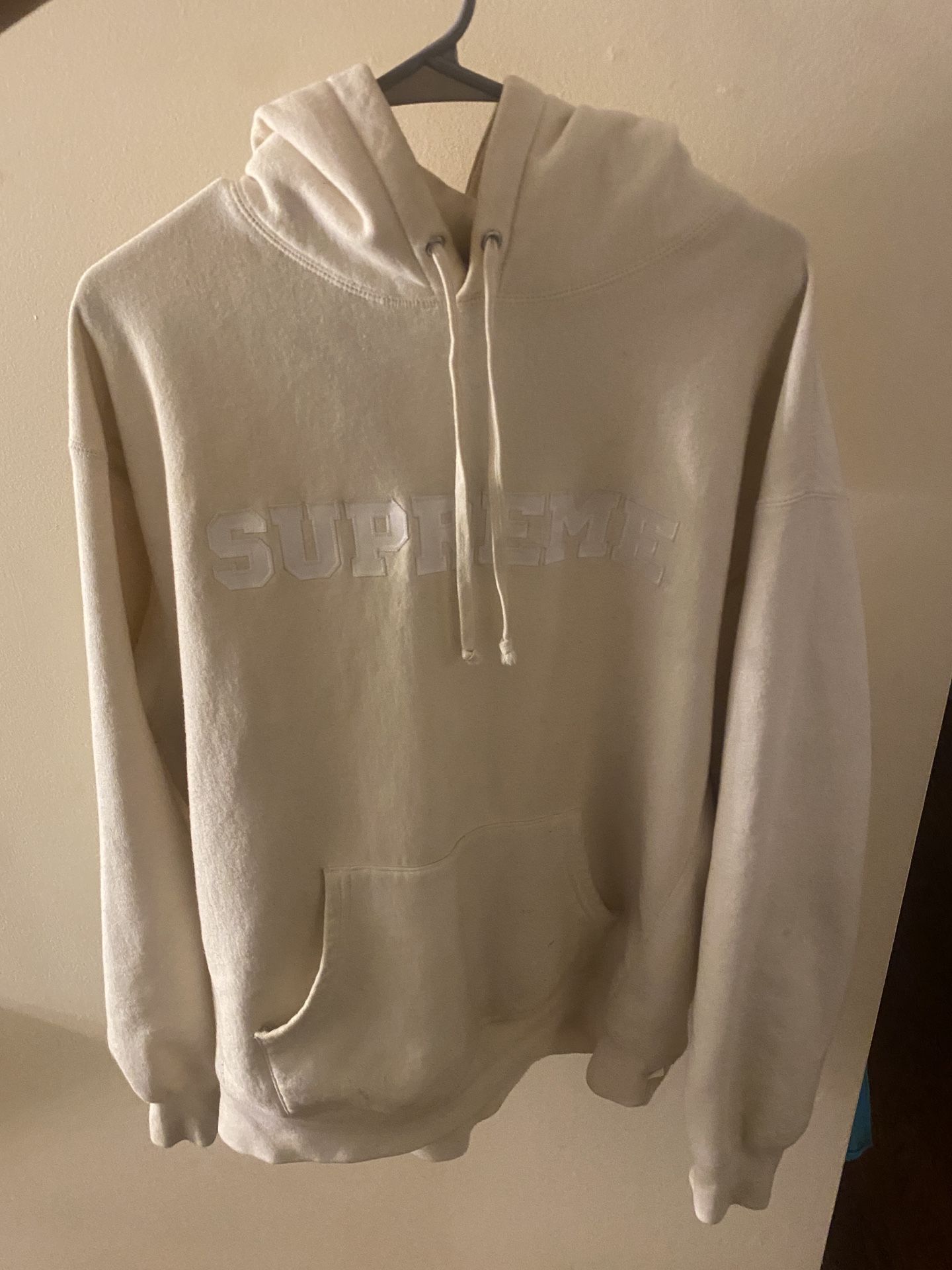 Supreme Hoodie (Beige) — Size Large
