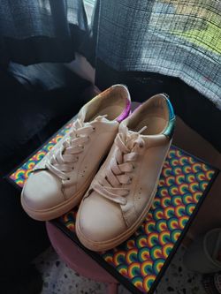 White Kurt Geiger Rainbow sneakers