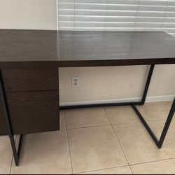 West Elm Modular Desk Wood Top Sturdy