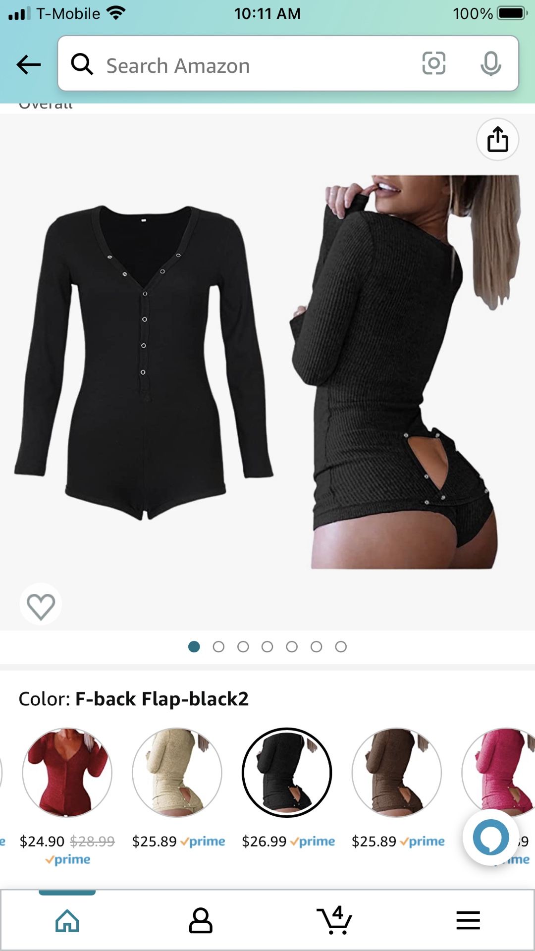 Women’s Onsie Pajama Shorts With Butt Flap