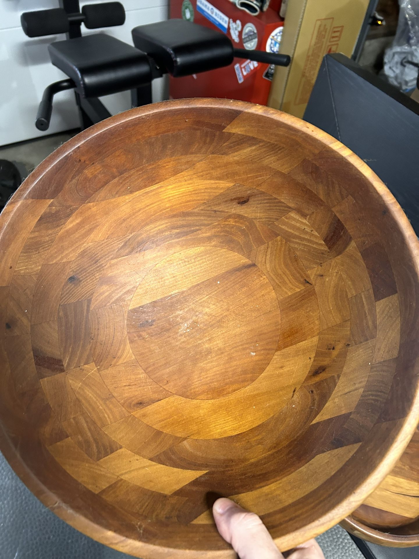 Large William Sonoma Wood Salad Bowl