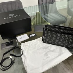 Versace La Greca Signature Pouch Bag