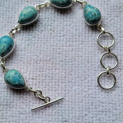 Turquoise And Sterling Bracelet 