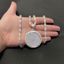 Aztec Calendar Pendant With Turkish Chain