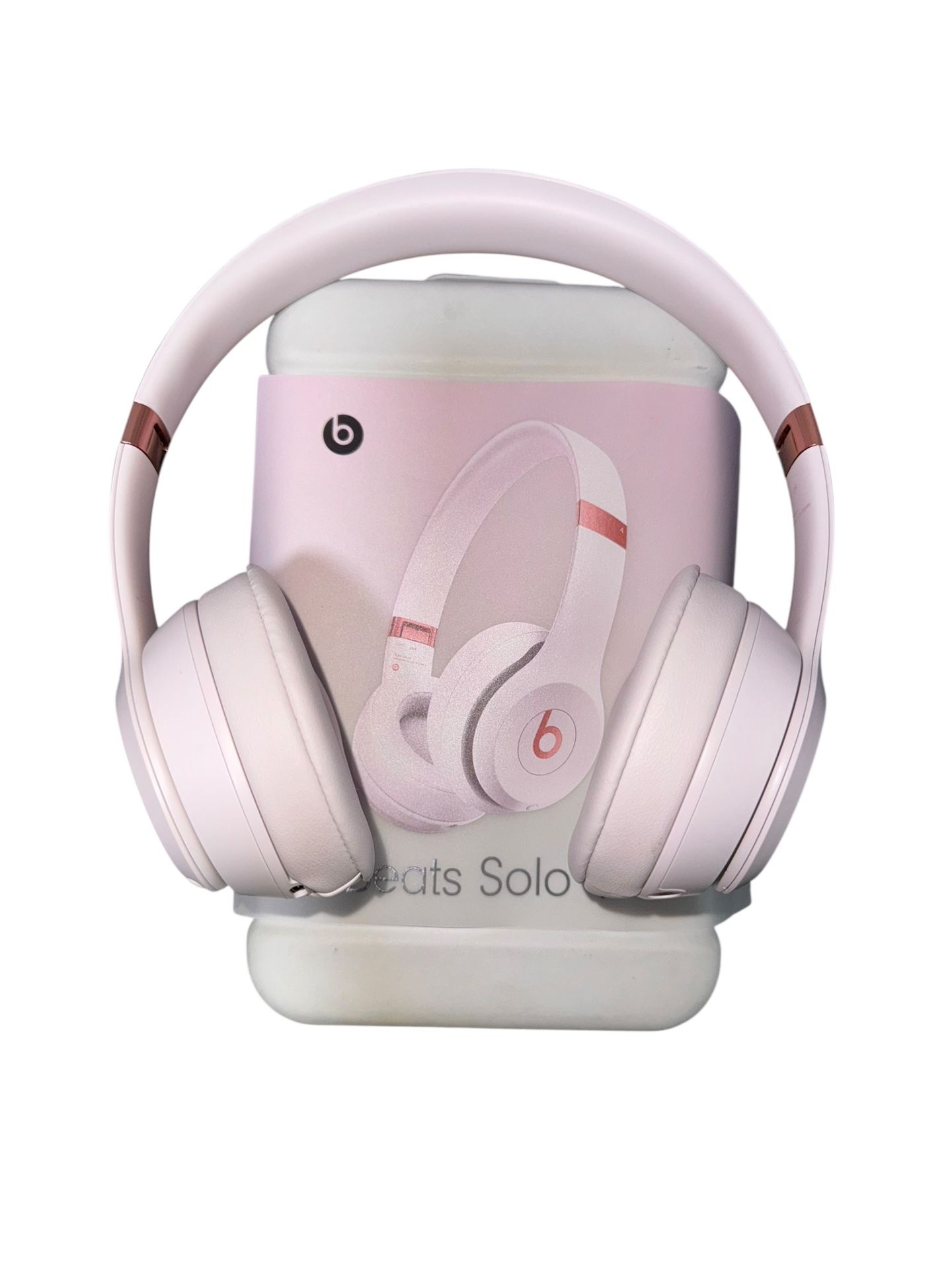 Cloud Pink Beats Solo 4 – Like New with Box & Accessories