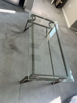 Glass coffee table