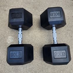 Brand new psir of 90lb dumbbells